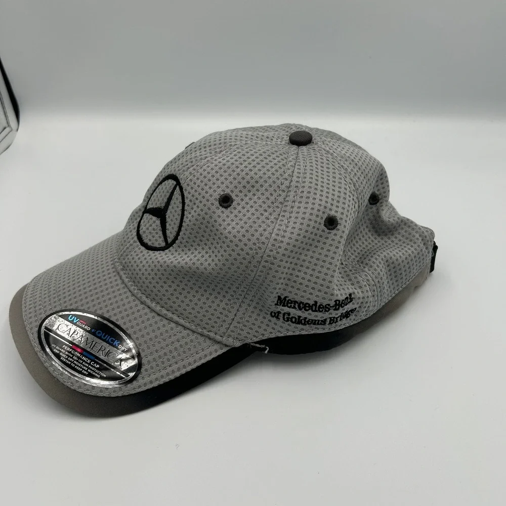 Cap America Mercedes-Benz Golf Hat Mens OSFA Grey Performance Mesh UV Cap